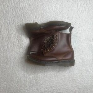 Dr martens women's brown leather lightly‎ distressed boots fall winter 6